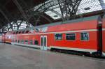 Doppelstockwagen DB 50 80 25-04 176-7 DBuza 747.1 der DB Regio Baden Württemberg/Freiburg im Leipzig Hbf 28.05.2015 