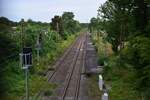 Blick auf den alten Bahnhof Markkleeberg West.