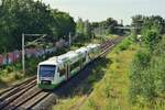 2 Regioshuttle verlassen Leipzig Plagwitz auf den Weg nach Zeitz.