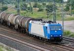 5.7.13 / CFL Cargo 185 520-4 mit einem Kesselzug / hier bei der Ausfahrt in LE-Plagwitz (LLP)