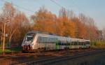 Wegen einer Weichenstörung endete 1442 110 am 22.11.14 außerplanmäßig auf dem Außenbahnsteig in Leipzig-Thekla.