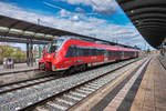 442 107 fährt als RB 59363 (Kronach - Bamberg) in den Bahnhof Lichtenfels ein.