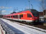 429 028 am 05.Mrz 2010 als RE 33209 Rostock-Sassnitz auf Gleis 1 in Lietzow.