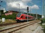 429 028 fuhr am 26.Juli 2010 den RE 33313 aus Stralsund nach Binz,als Dieser in den Bahnhof Lietzow einfuhr.