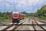 DABpbzfa mit Schublok 218 427-3 der DB ZugBus Regionalverkehr Alb-Bodensee GmbH (RAB) (DB Regio Baden-Württemberg) rangiert in Lindau Hbf von der Abstellung auf Gleis 5 als RE 4224 bzw.