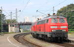 Am 05.09.2014 rangiert 218 428 mit einer Schwestermaschine in Lindau Hbf und wird wenige Momente später an den EC nach Zürich-München ankuppeln, welcher von einer Re 421 hergebracht