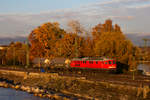 232 609-8 auf dem Bahndam Lindau.