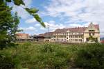 Der Bahnhof Lindau vom Bodenseewanderweg aus fotografiert.