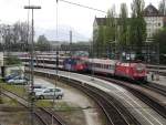 Auf Grund von Bauarbeiten und einer dadurch bedingten Streckensperrung zwischen Lindau und Hergatz konnte am 29.04.2012 im Lindauer Bahnhof der EuroCity von Zrich, dessen Fahrt an diesem Tag in