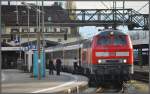 EC195 nach Mnchen steht abfahrbereit in Lindau Hbf.