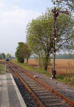 Bahnhof Linnich, 9.5.2010, da steht es, das ehemalige Hauptsignal.