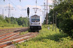 187 078 am 10.06.2017 in Lintorf. Richtungsgleis Duisburg ist zu diesem Zeitpunkt wegen Schienenerneuerungen gesperrt.