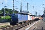 193 845 der mgw fährt mit einem Containerzug durch Lüneburg in Richtung Uelzen.

Lüneburg 15.07.2023