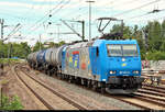 Kesselzug mit 185 527-9 der Alpha Trains Belgium NV/SA, vermietet an die WRS Widmer Rail Services AG, durchfährt den Bahnhof Ludwigsburg auf Gleis 3 (S-Bahn-Gleis) Richtung Kornwestheim.