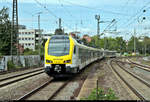 1430 056-0 (ET 6.13) und 1428 522-5 (ET 4.08 | Stadler FLIRT 160) der Go-Ahead Baden-Württemberg GmbH (GABW) als umgeleiteter und verspäteter RE 19677 (RE1) von Karlsruhe Hbf nach Stuttgart