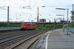 151 129-4 durchfhrt am Vormittag des 24.05.14 auf dem Weg nach Mannheim Rbf den Bahnhof Ludwigshafen (Rhein).