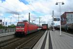 101 079-2 mit dem EC 9 von Zrich HB nach Dortmund Hbf am Nachmittag des 24.05.14 in Ludwigshafen (Rhein) Mitte.