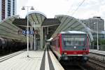 628 905 auf dem Weg nach Mannheim Hbf am 24.05.14 beim Verlassen des Bahnhofs Ludwigshafen (Rhein) Mitte.