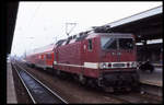 143808 ist mit einem Dosto aus Salzwedel hier am 24.1.1999 im HBF Magdeburg angekommen.