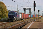 Die noch sehr neue 5370 039-7 (193 569  Milena  | 91 51 5370 039-7 PL-ID | Siemens Vectron) durchfährt mit Kisten der Kühne + Nagel International AG bzw. Bahnoperator GmbH den Bahnhof Magdeburg-Neustadt Richtung Magdeburg Hbf.

🧰 CARGOUNIT Sp. z o.o. | Industrial Division Sp. z o.o. (ID)
🕓 25.10.2021 | 10:55 Uhr