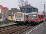 NE 81 (entspricht DB Baureihe 626) und Baureihe 628 in Meckesheim.