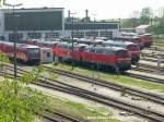 Blick in den BH Mhldorf der Sdostbayern-Bahn.