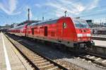 245 006 steht am 14.8.2017 mit dem RE57510 nach Füssen im Münchener Hauptbahnhof.