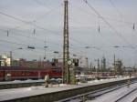 Der Hauptbahnhof Mnchen zeigt sich am Vormittag des 19.12.2005 leicht verschneit.