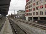 Bahnsteig 2 und ein ehemaliges Anschlussgleis (?) in Mnchen Heimeranplatz; 14.01.2011