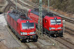 193 374 fährt in das Bw des Rangierbahnhofs München Nord ein, 04.04.2020