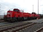 DB Schenker Rail 261 058-2 und 261 031-9 am 14.06.14 in Montabaur ICE Bahnhofe von einen Weg aus fotografiert