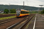 AVG Triebwagen 939 fährt hier gerade aus Heilbronn kommend in Neckarelz ein, gleich wird Kopf gemacht und die Fahrt gehr weiter nach Mosbach Baden. 29.5.2016