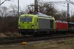 Captrain / ITL 248 053 fuhr am 19.2.224 als Tfzf durch Naumburg (Saale).