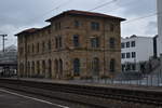 Ein schönes Empfangsgebäude hat der Bahnhof von Neckarsulm....aufgenommen am Samstag den 3.2.2018