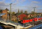 Bf Neubrandenburg / Umbauphase / 02.11.2017 / von der Fußgängerbrücke aus aufgenommenes altes Bahnwerkgelände mit tw.