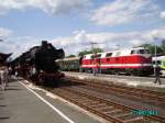 52 8079-7 und 118 770-7 bei den Pfingsdampftagen 2011 in Neuenmark-Wirsberg.12.06.2011