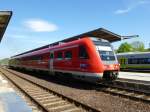 612 989 steht hier als RE nach Hof Hbf am 19.Mai 2013 in Neuenmarkt-Wirsberg.