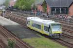 VT 650.729 von der Agilis bei der Einfahrt in den Bahnhof Neuenmarkt-Wirsberg.