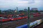 Abendstimmung im Rangierbahnhof Neuss.