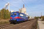 Am 22.Oktober 2013 war SRI 151 033 mit dem Dyckerhoff-Zementzug in Nordstemmen auf dem Weg zum Deuna Zementwerk.