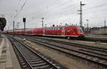 RB59093 von Nürnberg Hauptbahnhof nach München Hauptbahnhof wartet am 28.12.2017 im Startbahnhof auf Abfahrt.