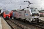 193 802-6 macht sich am 28.12.2017 mit dem RE4808 von Nürnberg Hauptbahnhof nach Sonneberg(Thür) Hauptbahnhof im Nürnberger Hauptbahnhof auf den Weg.