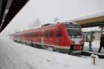 612 081/581 wartet in Oberstdorf auf Abfahrt nach Ulm.