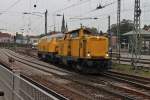 Am 09.10.2013 rangierten Bahnbau Gruppe 213 332-0 und 218 391-1 in Offenburg Bf in den Gbf.