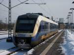 Eine NordWestBahn aus Osnabrck fhrt am 11.2.2010 in Oldenburg(Oldb) ein.