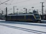 Eine NordWestBahn nach Osnabrck fhrt am 11.2.2010 aus Oldenburg(Oldb) aus.