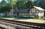 Bahnhof Barthmhle auf der Elstertalbahn am 28.07.2002