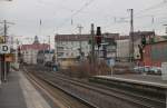 Hier die Ausfahrt des Bahnhofes Paderborn in Richtung Altenbeken.