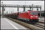 185 237 mit Güterzug in Passau Hbf.