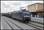 185 563 mit Güterzug in Passau Hbf. am 9.07.2019.